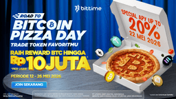 Bitcoin Pizza Day Jadi Simbol Revolusi Finansial Global, Bittime Dorong Partisipasi Investor Aset Kripto Indonesia