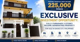 Turnkey 3-Storey Rental Property for Sale in Davao City — Fully Furnished, Income-Ready