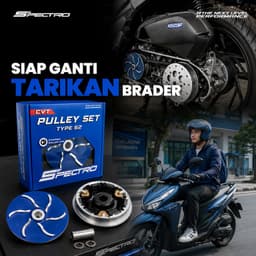 SPECTRO Perkenalkan Pulley Set Type S2, Solusi Upgrade CVT Motor Matic untuk Akselerasi Lebih Responsif 