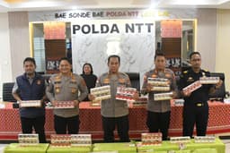  Polda NTT Ungkap Jaringan Rokok Ilegal Internasional, Negara Diselamatkan dari Kerugian Rp12,3 Miliar