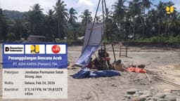 Kementerian PU Mulai Tahap Awal Pembangunan Jembatan Rangka Baja di Desa Salah Sirong, Kabupaten Bireuen, Aceh