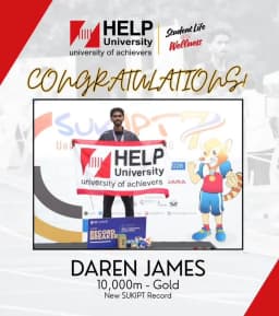 HELP University’s Daren James Nair Crowned SUKIPT 2026 Sportsman After Historic Triple Gold