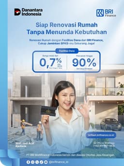 Renovasi Rumah Jadi Kebutuhan, BRI Finance Permudah Akses Dana Tunai Berbasis BPKB